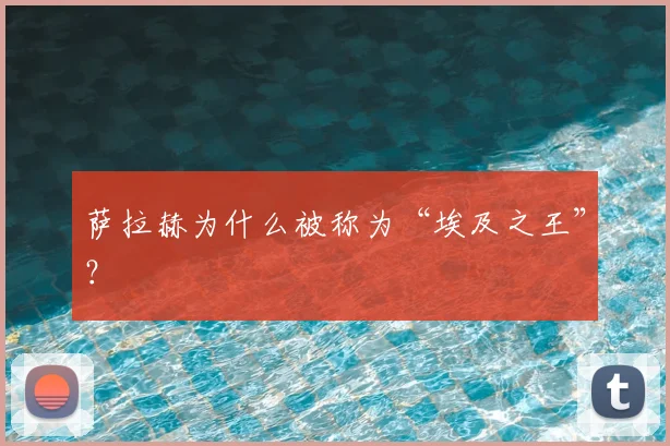 萨拉赫为什么被称为“埃及之王”？